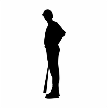 recommend clip art: silhouette of a man playing baseball
