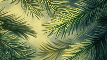 Tropical Palm Leaves Background