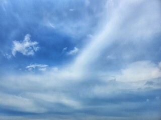 Landscape of white clouds on blue sky