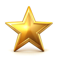 3d golden star. star, gold, icon, 3d, symbol, christmas, golden, decoration, shape, award, shiny, sign, illustration, metal, celebration, design, vector, object, stars, holiday, shine, art, yellow, xm