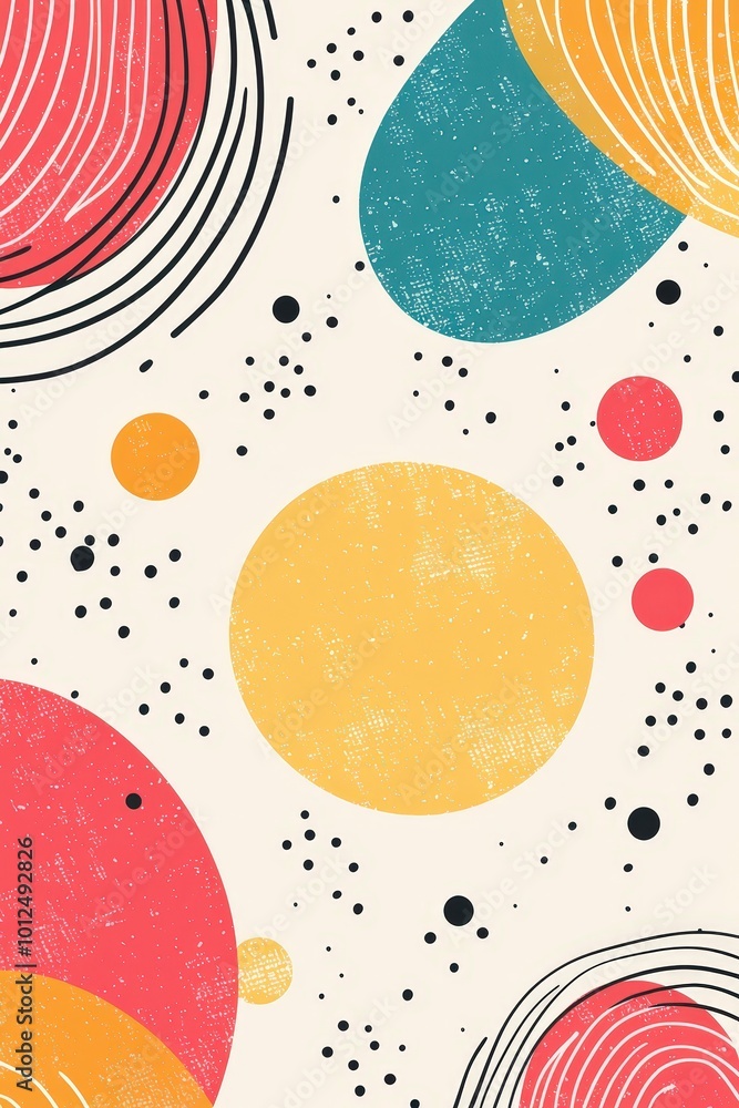 Aufkleber abstract texture with colorful, geometric patterns in a modern style
