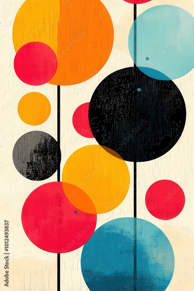 Aufkleber abstract texture with colorful, geometric patterns in a modern style