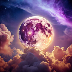 Fototapeta premium planet in space. moon, sky, night, earth, space, planet, clouds, blue, globe, cloud, nature, light, stars, universe, world, dark, astronomy, star, atmosphere, moonlight, sun, water, global, sea, black