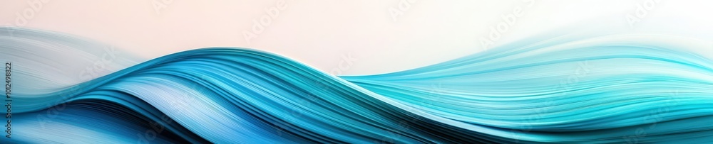 Poster abstract texture with flowing, wave-like patterns in oceanic tones