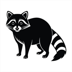 Raccoon silhouette vector