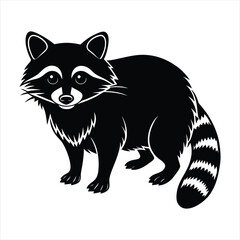 Raccoon silhouette vector