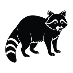 Raccoon silhouette vector