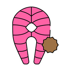 fish allergy line icon vector. fish allergy sign. isolated symbol illustration