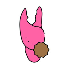 crab allergy line icon vector. crab allergy sign. isolated symbol illustration