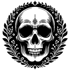 Skull art t-shirt design