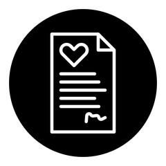 Fototapeta premium Wedding Certificate Vector Icons