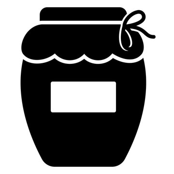 recommend clip art: Icon of an old jam jar for storing food