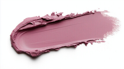 a single, elegant swatch of dusty fuchsia lipstick on white background, with soft color gradients and subtle sheen to highlight the texture and glossiness of lip makeup
