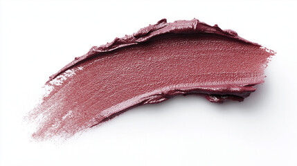 a single, elegant swatch of dusty ivory lipstick on white background, with soft color gradients and subtle sheen to highlight the texture and glossiness of lip makeup