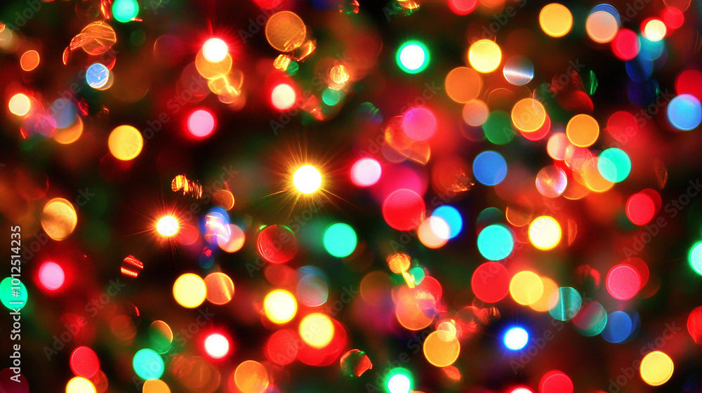Poster colorful bokeh background with soft lights creating a festive and joyful atmosphere