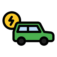 electric car icon 
