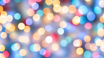 Fototapeta premium Colorful Bokeh Background with Soft Lights Creating a Festive and Joyful Atmosphere