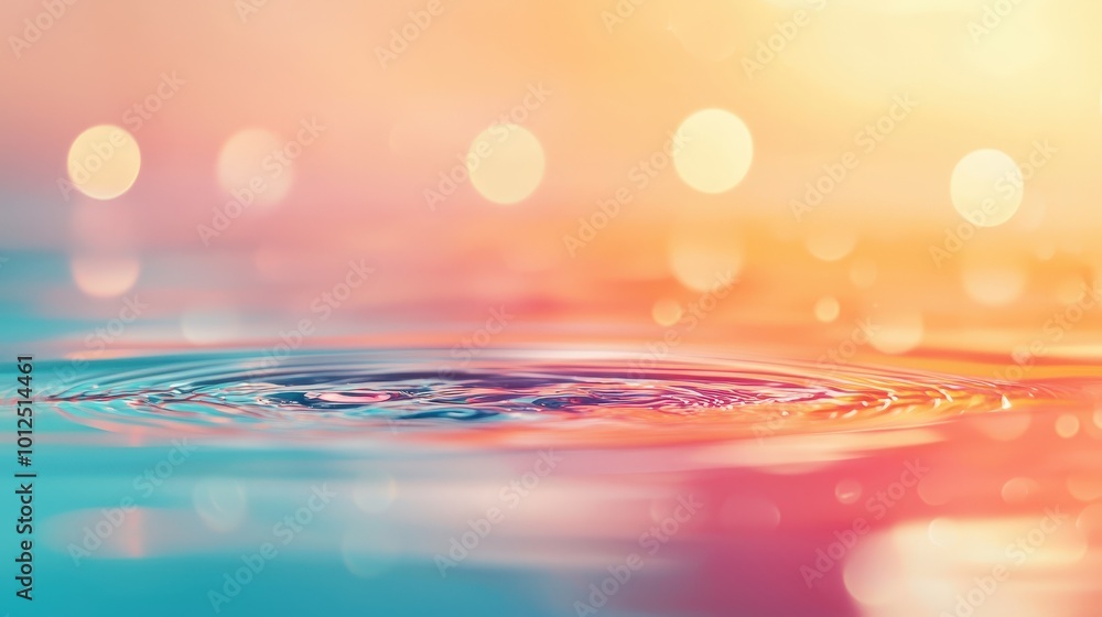 Poster abstract texture with rippling water reflections in a calming palette