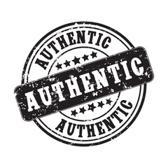 Authentic rubber ink stamp vector isolated on a white background