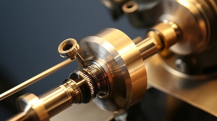 Close-up of a Metal Gear in a Machine