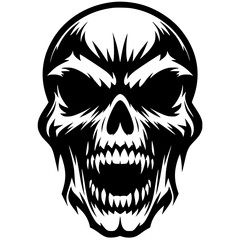 Monster skull silhouette