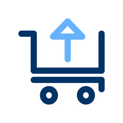 Check out cart icon symbol for business in pictogram color outline editable stroke illustration
