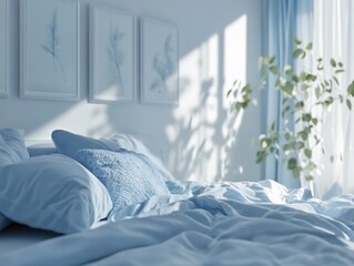 Serene Blue Bedroom Escape