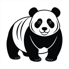 Panda silhouette vector