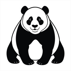 Panda silhouette vector
