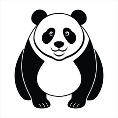 Panda silhouette vector