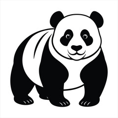 Panda silhouette vector
