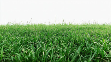 green grass field isolated on transparent or white background for display products 