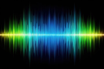 Abstract Colorful Sound Wave Equalizer Lines on Transparent Background for Music Technology Concepts
