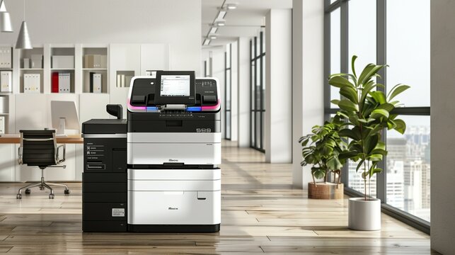 High-Quality Printing Services with Office Plotter and Professional Format Photocopier Using Color Ribbons