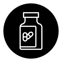 Pills Bottle Vector Icons
