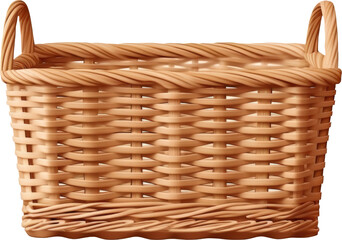 Obraz premium Empty wicker basket