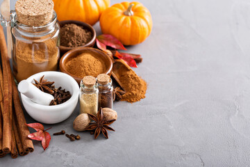 Homemade mix of spices in a jar