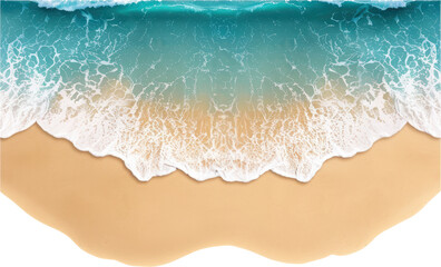 Obraz premium Ocean waves on a sandy beach