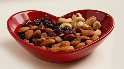Healthy Snack Bowl with Nuts and Dried Fruits