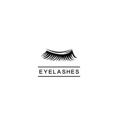 Eyelash logo vector design, eyelash silhouette