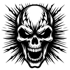 Skull Anger Expression