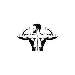 Fitness logo design vector template.