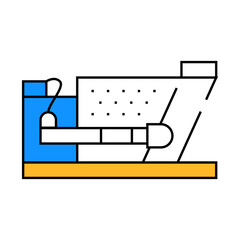 press for briquettes line icon vector. press for briquettes sign. isolated symbol illustration