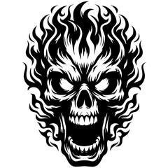 Skull Anger Expression