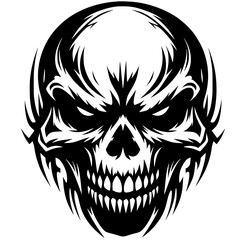 Skull sticker silhouette