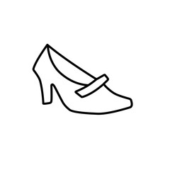 outline of women's fashion shoes