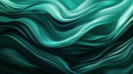 Abstract Green Swirling Pattern