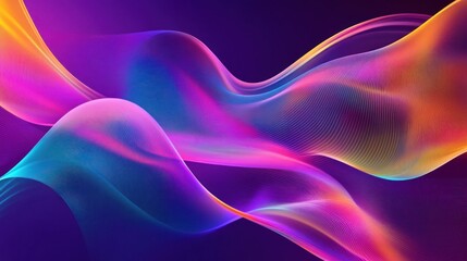 Abstract Colorful Waves Background