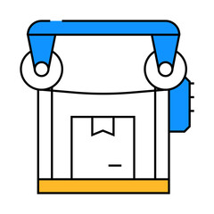 packaging machine line icon vector. packaging machine sign. isolated symbol illustration