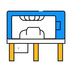 vacuum forming of plastic line icon vector. vacuum forming of plastic sign. isolated symbol illustration